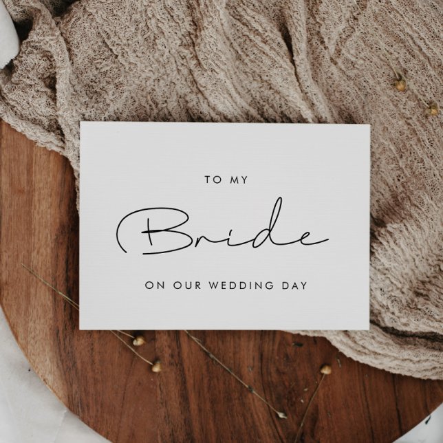 Simple To my Bride on our wedding day card (Creator Uploaded)