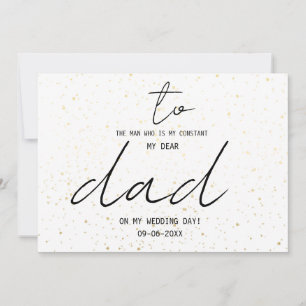 Simple To My Dad On Our Wedding Day Add Name Date 