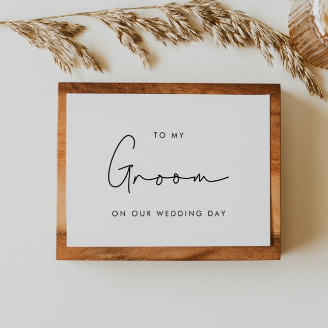 Simple To my Groom on our wedding day card (Creator Uploaded)