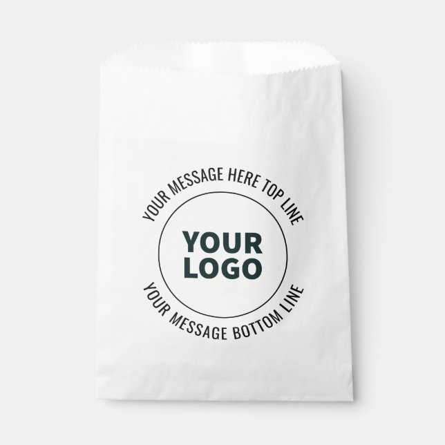 Simple to Replace with Your Logo or Image  Favour Bags (Front)