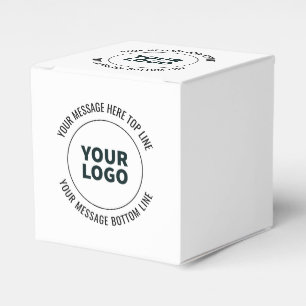 Simple to Replace with Your Logo or Image  Favour Box