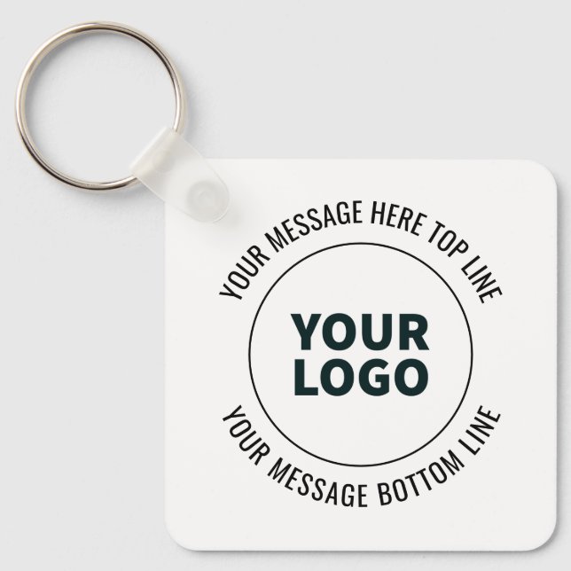 Simple to Replace with Your Logo or Image  Key Ring (Front)