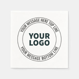 Simple to Replace with Your Logo or Image  Napkin