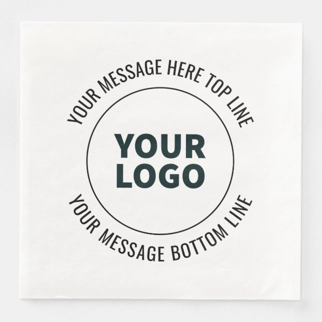 Simple to Replace with Your Logo or Image  Napkin (Front)
