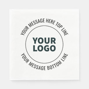 Simple to Replace with Your Logo or Image  Napkin
