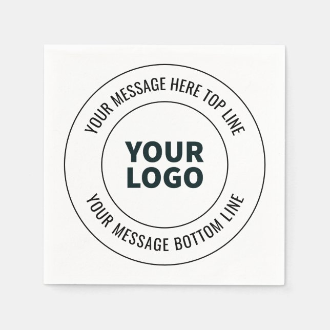 Simple to Replace with Your Logo or Image  Napkin (Front)
