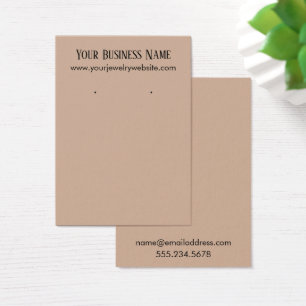 Simple Toasted Almond Earring Holder Display Cards