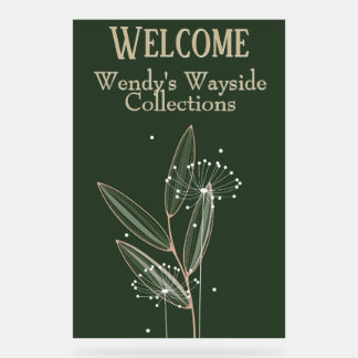 Simple Touch of Nature Welcome Business Name Acrylic Sign