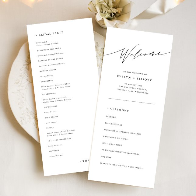 Simple Traditional Catholic Wedding Ceremony Programme (Creator Uploaded)