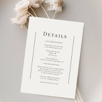 Simple Traditional Minimal Wedding Details