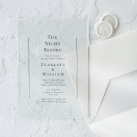 Simple Traditional Wedding The Night Before