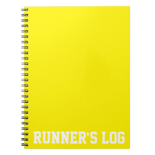 Simple Training Runner's Log Basic Colours Notebook (Front)