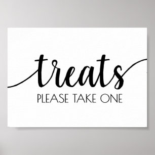 Simple Treats   Classic Script Wedding Party Event Poster