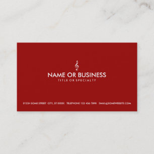 simple treble clef business card