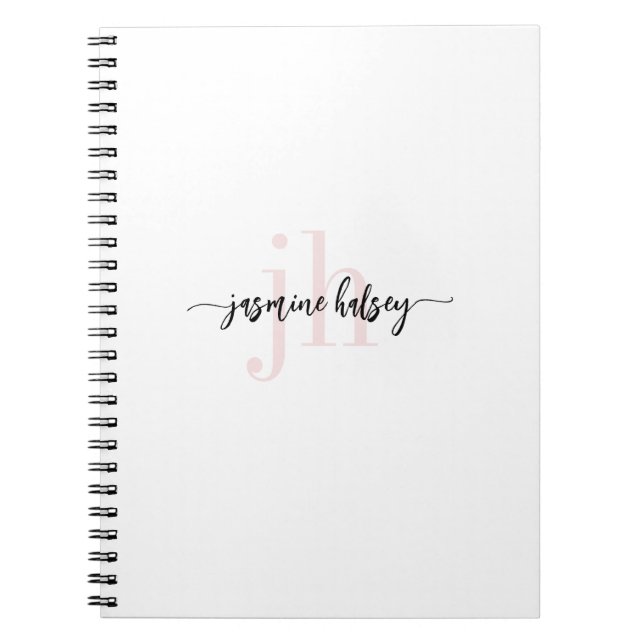 Simple Trends Name and Initials  Notebook (Front)