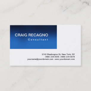 Simple Trendy Cute Blue Black White Business Card