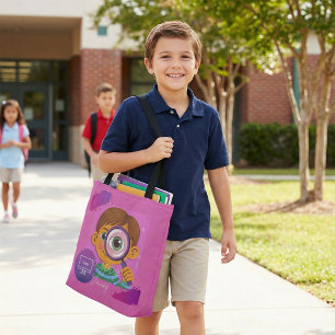 Simple trendy cute cartoon for kids tote bag
