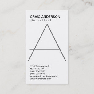 Simple Trendy Cute Plain Black White Business Card