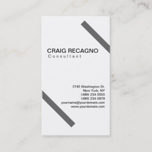 Simple Trendy Cute Plain Black White Business Card