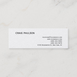 Simple Trendy Cute Plain Pearl Business Card