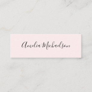 Simple trendy pink modern mini business card