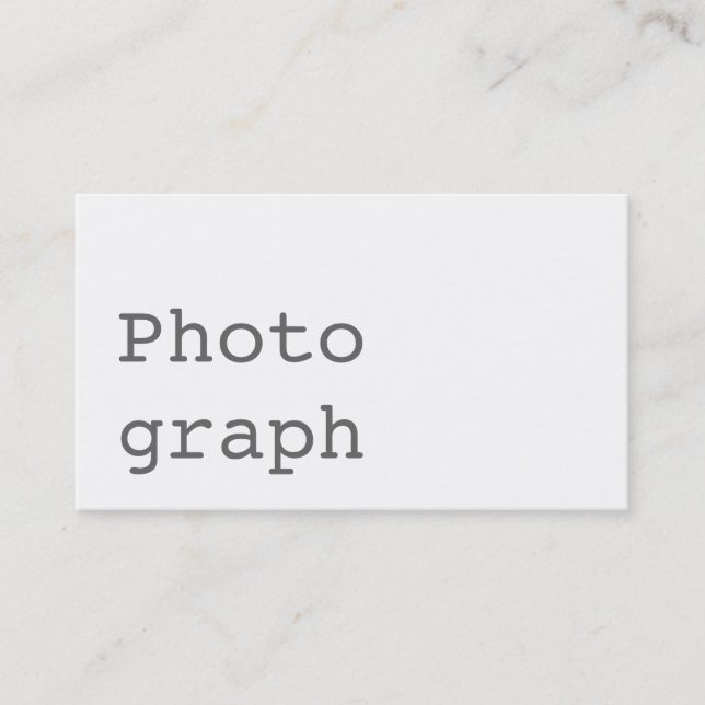 Simple Trendy Plain White Standard Business Card (Front)