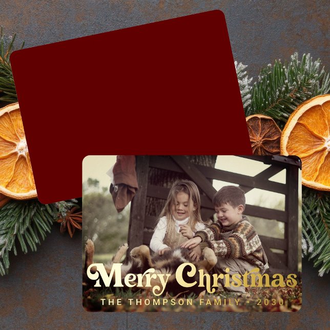 Simple Trendy Retro Typography Photo Christmas (Creator Uploaded)