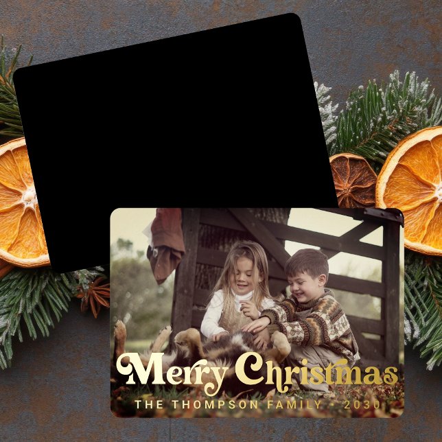 Simple Trendy Retro Typography Photo Christmas (Creator Uploaded)