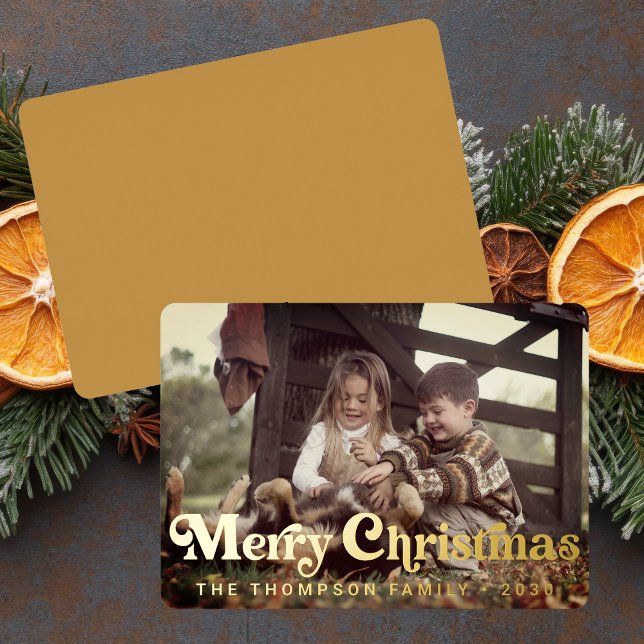 Simple Trendy Retro Typography Photo Christmas (Creator Uploaded)