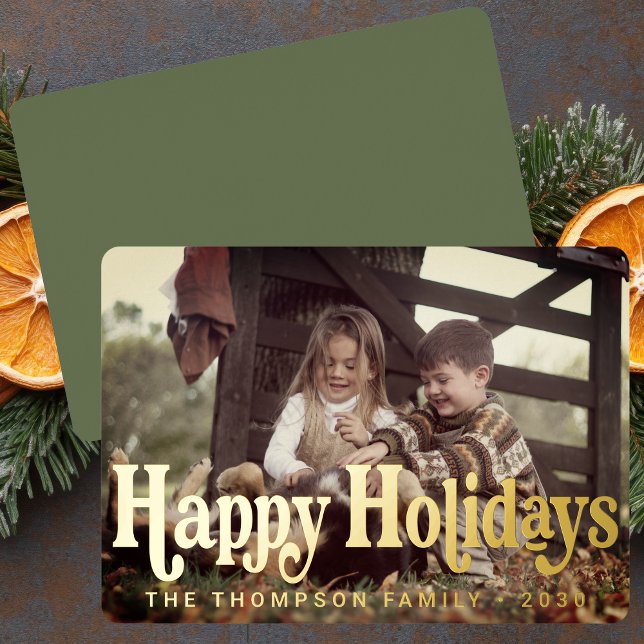 Simple Trendy Retro Typography Photo Christmas (Creator Uploaded)