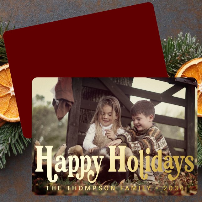 Simple Trendy Retro Typography Photo Christmas (Creator Uploaded)