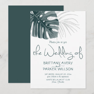 Simple Tropical Wedding Invitation
