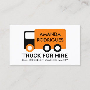 Simple Truck Lorry Haulage Transport Business Card