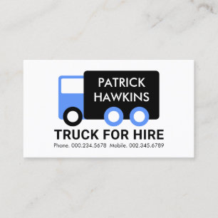 Simple Truck Lorry Haulage Transport Business Card