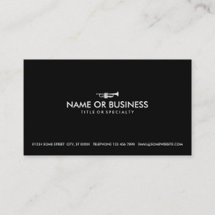 simple trumpet business card
