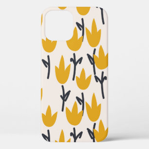 Simple tulip flower seamless pattern iPhone 12 case