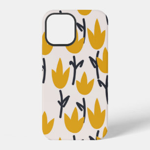 Simple tulip flower seamless pattern iPhone 12 case