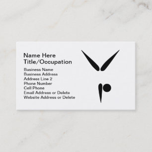 Simple Tumbler Gymnast   Gymnastics Coach Business Card