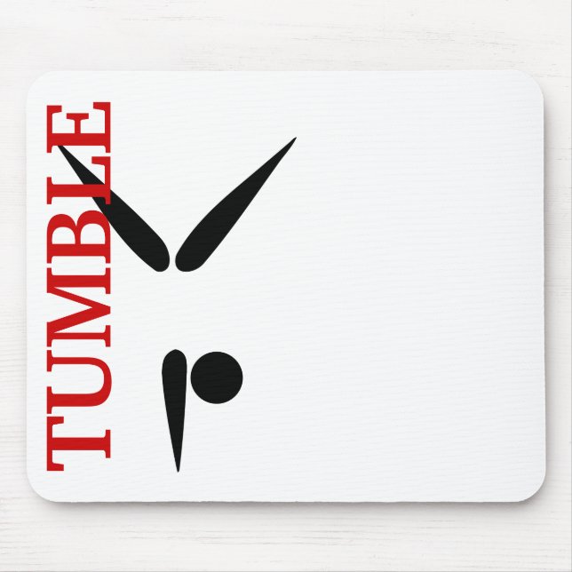 Simple Tumbler Gymnast Gymnastics Symbol Mouse Pad (Front)