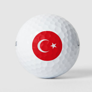 Simple Turkish Flag Golf Balls