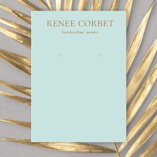 Simple TUrquoise Blue Earring Display Card