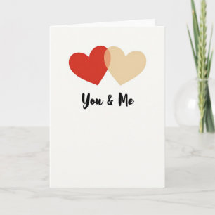 Simple Two Hearts For Us Card
