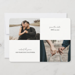 Simple Two Photo Save The Date Card