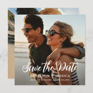 Simple Two Photo Wedding Save the Date