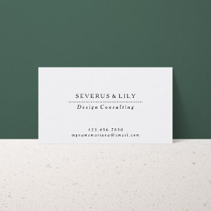 Simple Type Black and White Modern Business Card