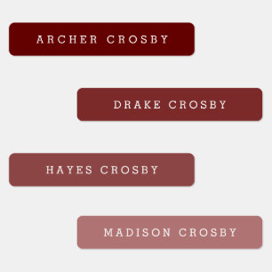 Simple Type Waterproof Name