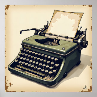 Simple Typewriter Art Poster