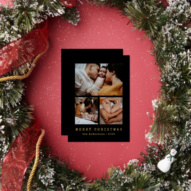 Simple Typewriter Family 3 Photo Collage Christmas (Insitu)