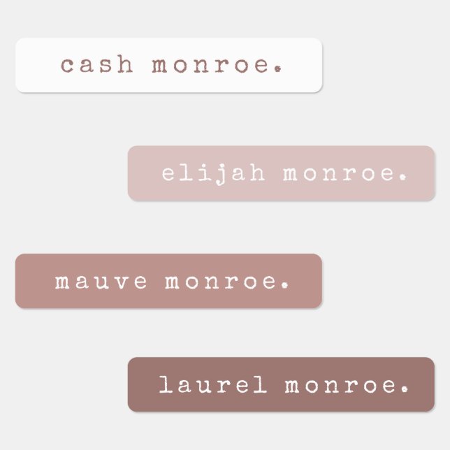 Simple Typewriter Kids Waterproof Name (Group)