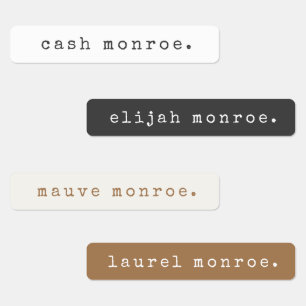 Simple Typewriter Kids Waterproof Name